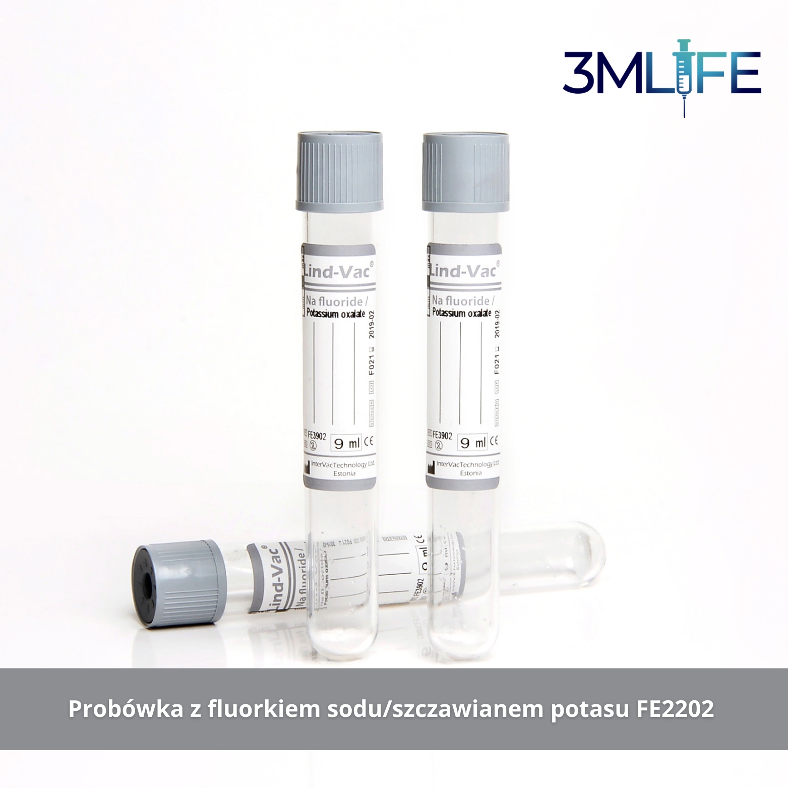 Probówka z fluorkiem sodu szczawianem potasu FE2202