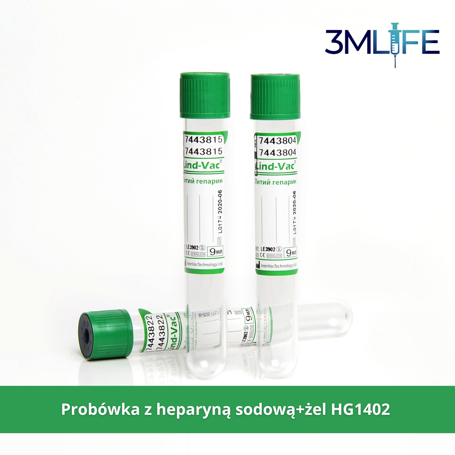 Probówka z heparyną sodową żel HG1402