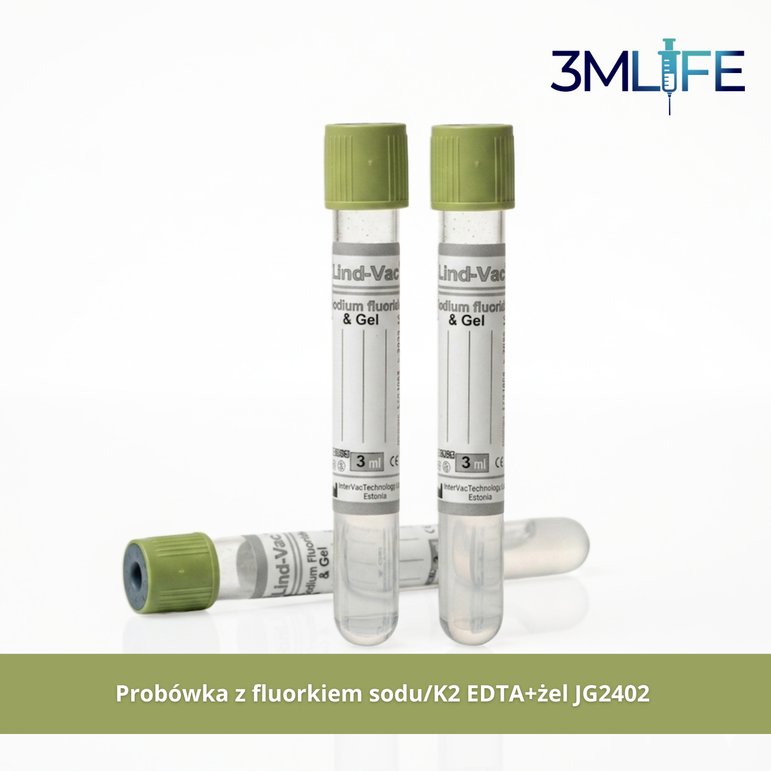 Probówka z fluorkiem sodu EDTA K2 żel JG2402