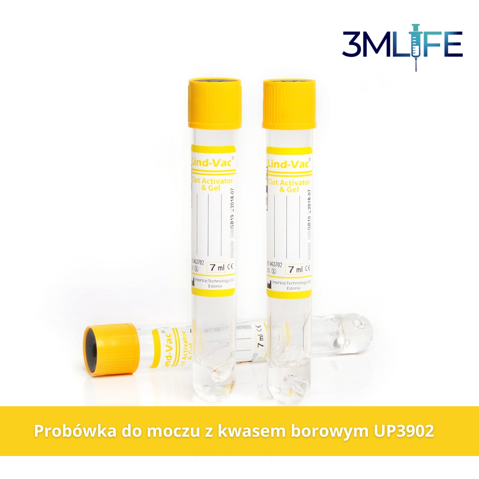 Probówka do moczu z kwasem borowym UP3902